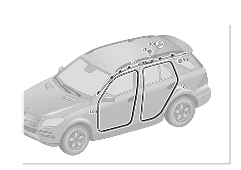 Head Side Air Bag, Door Edge Guard for 2018 Mercedes-Benz GLE63 AMG #0