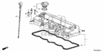 90011RNAA00 - Engine: BOLT, HEAD COVER for Honda Image
