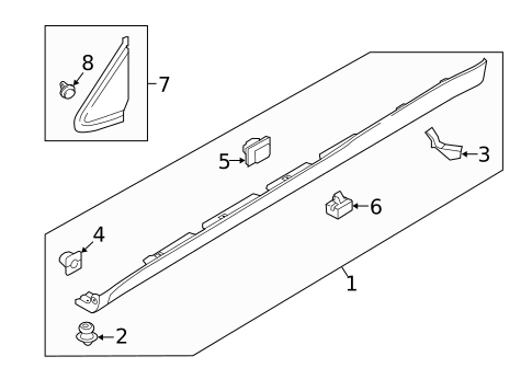 Exterior Trim - Pillars for 2014 Kia Forte Koup #0