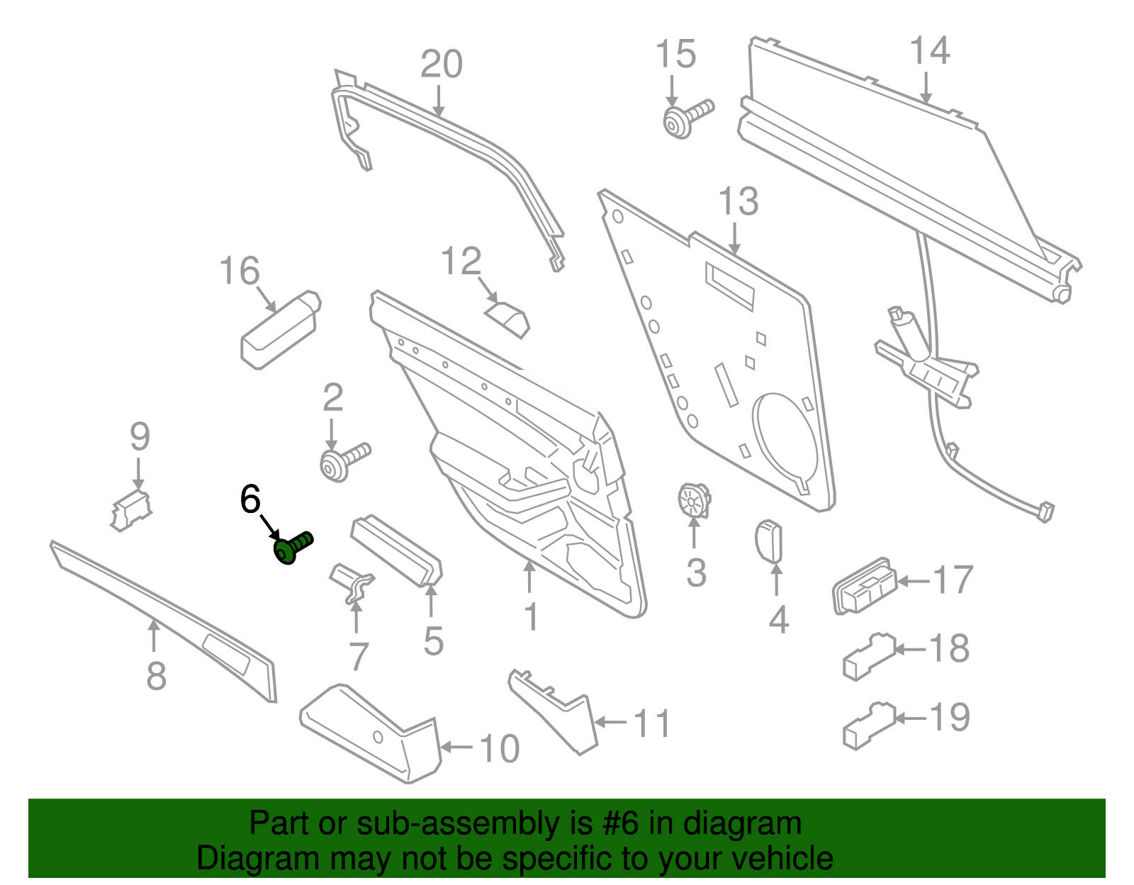 Handle, Inside Screw - Porsche (N-104-718-02)