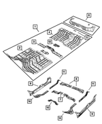 55372348AA - Body Sheet Metal Except Doors: Rear Floor Pan Panel for Mopar Image