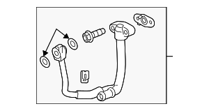 2014-2026 Cadillac Passenger Side Turbocharger Coolant Feed Pipe ...