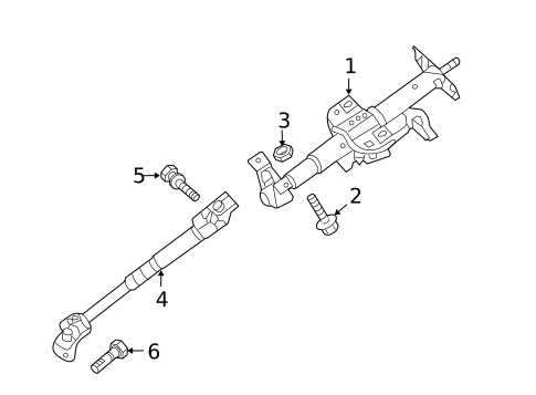 Steering Column Assembly for 2010 Kia Optima #0