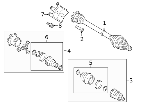 Drive Axles for 2017 Audi RS7 #0
