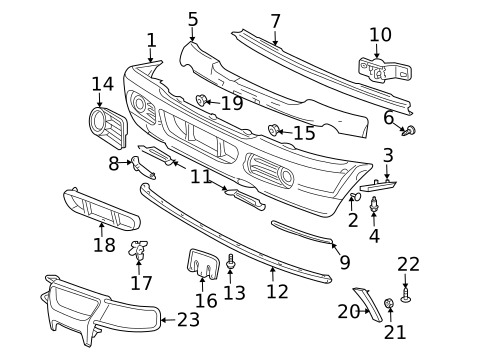 Bumper & Components - Front for 2005 Ford Explorer #0