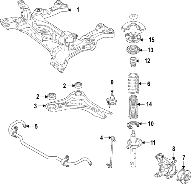 5QF411105AA - : Coil Spring for Volkswagen Image
