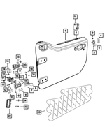 68284732AB - Doors, Door Mirrors and Related Parts: Front Door, Right for Jeep: Gladiator, Wrangler Image