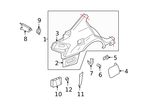 Quarter Panel & Components for 2008 INFINITI G35 #0