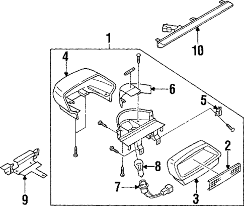 High Mounted Stop Lamp for 1996 INFINITI I30 #0