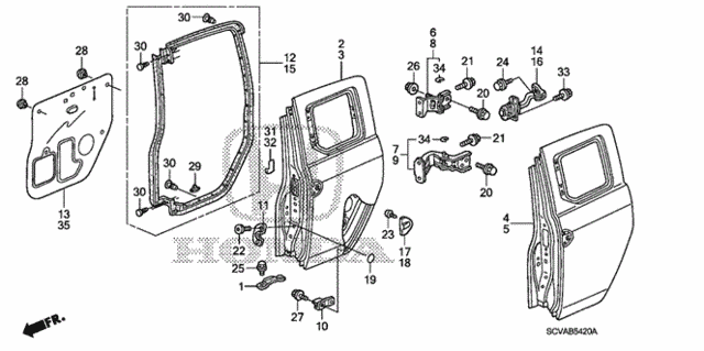 Rear Access Panels for 2007 Honda Element #0