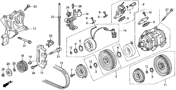 A/C Compressor for 1996 Acura TL #0