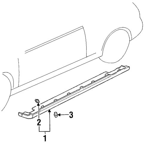 Exterior Trim - Pillars for 1995 Honda Civic del Sol #0