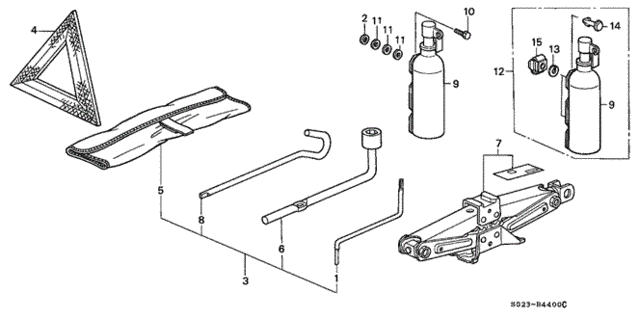 Tools - Jack for 1997 Honda Civic #0