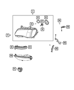 68402940AB - Electrical: Headlamp, Right for Mopar Image