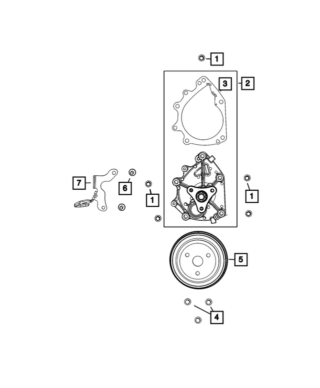 68635732AB - Cooling: Water Pump Pulley for Jeep: Cherokee Image
