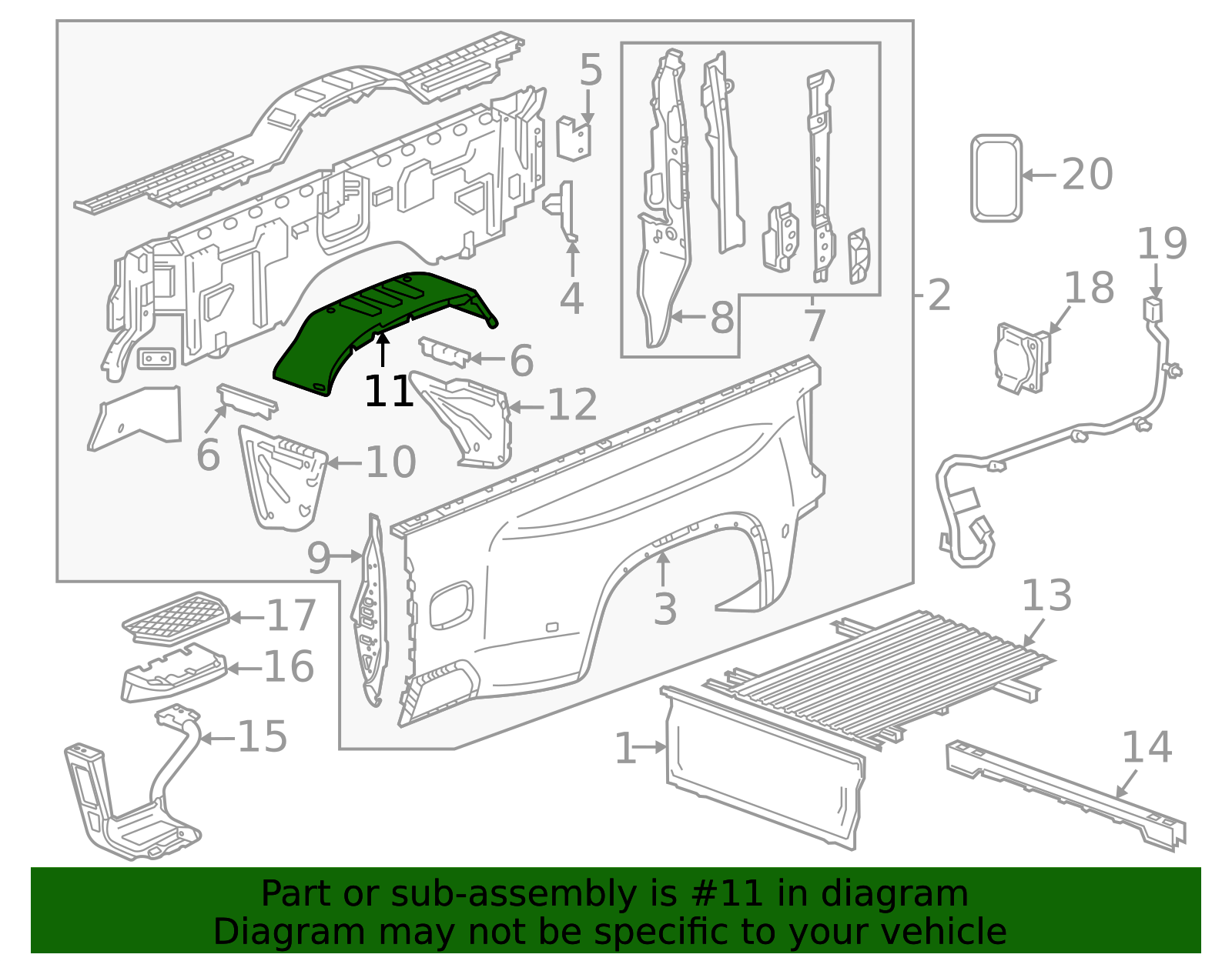2020-2025 GM Wheelhouse Panel 85537381 GM | GMPartsDirect.com
