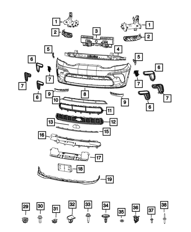 6YQ47DX8AA - Frame, Bumper and Fascia: Fog Lamp Bezel, Left for Mopar Image