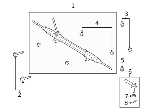 Steering Gear & Linkage for 2009 Pontiac Vibe #0