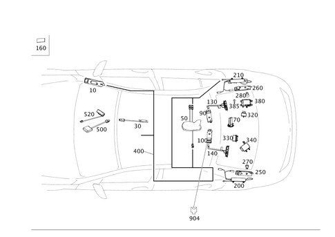 Antenna, Antenna Amplifier and Wiring Harnesses for 2008 Mercedes-Benz C350 #0