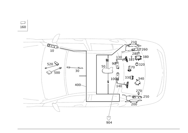 2048208075 - Electrical System: Antenna for Mercedes-Benz: C250, C300, C350, E350, E550, E63 AMG Image image