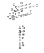5097142AA - 3.2L Gas; Engine: Rocker Arm Shaft, Intake for Chrysler: Crossfire Image