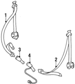 7321016650B0 - Body: Lap &amp; Shoulder Belt for Toyota Image