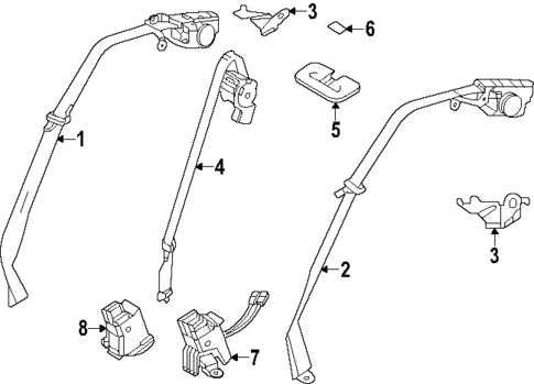Rear Seat Belts for 2024 Subaru Solterra #0