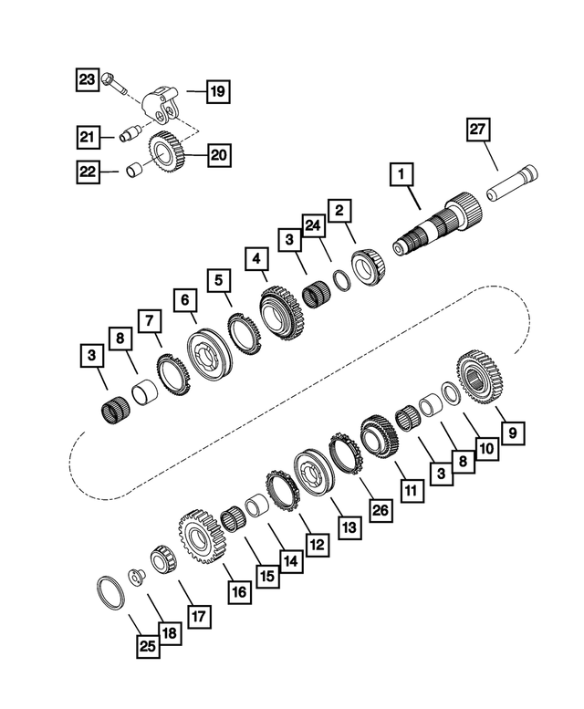 68503924AA - C633; 6-Speed; Dual Dry Clutch Automatic: Bearing for Mopar Image