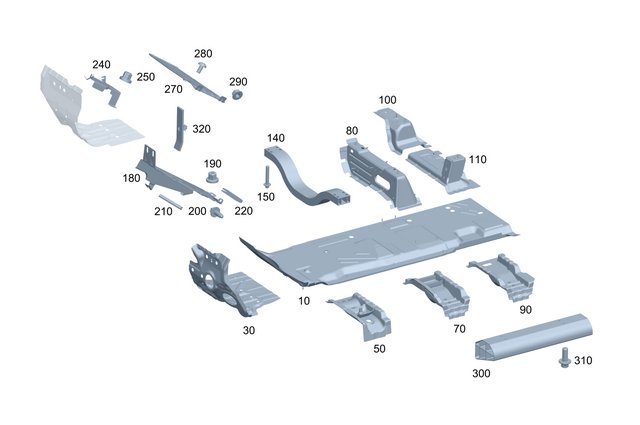 4656200201 - Substructure: Reinforcement Sheet Metal for Mercedes-Benz Image image