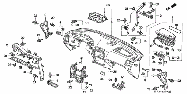 Instrument Panel for 1999 Acura Integra #0