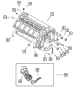 6034847 - Engine 8.0L Ten Cylinder (Truck): Main Bearing Cap Bolt for Dodge: Ram 2500, Ram 3500 Image