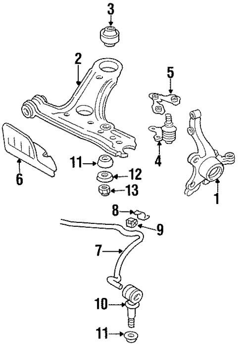 Suspension Components for 1995 Volkswagen Cabrio #0