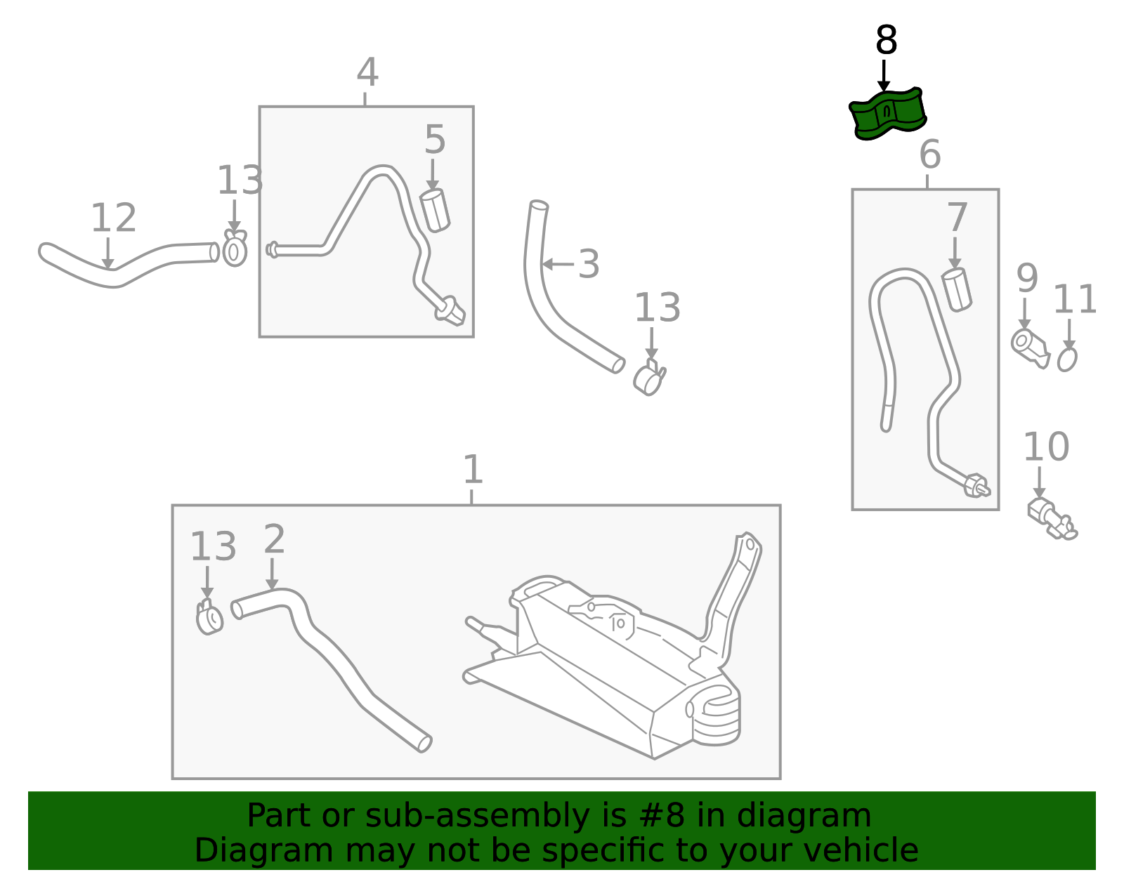 90949-01C98 - Transmission Oil Cooler Line Bracket - OEM Genuine Toyota ...
