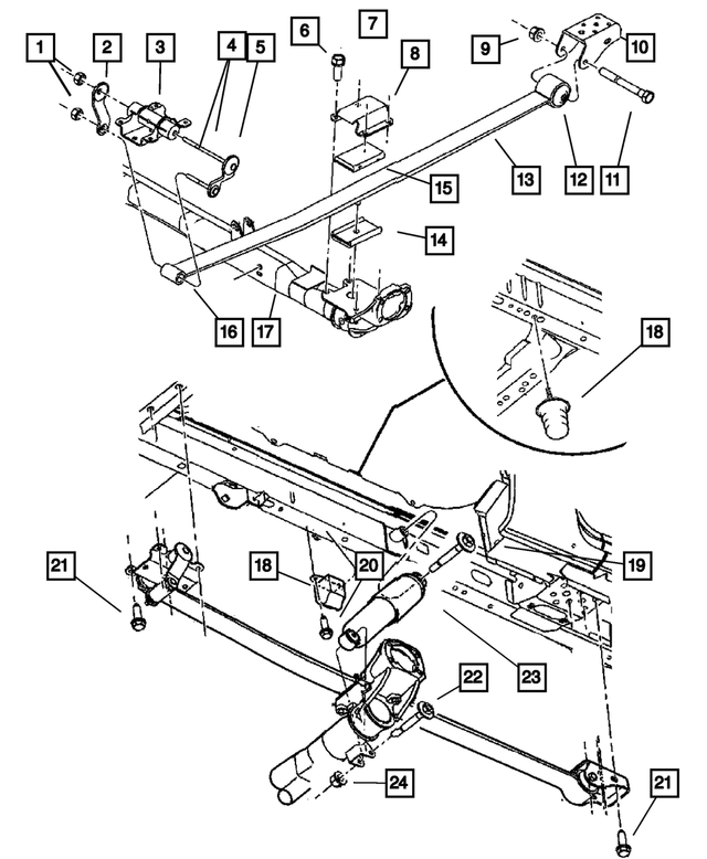 6100525 - Rear Suspension: Hex Nut for Mopar Image