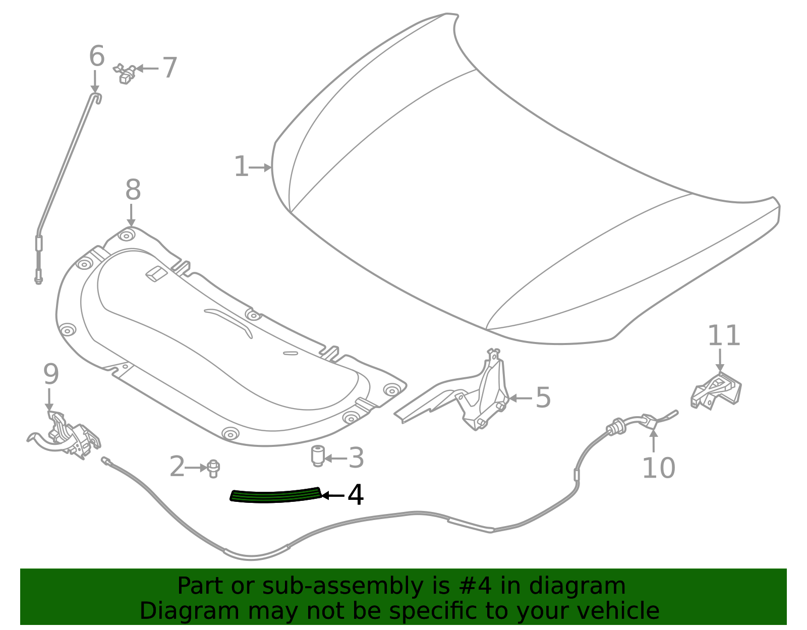 65820-7LF0A - High-Quality Seal To Hood for 2025-2026 Nissan Kicks ...