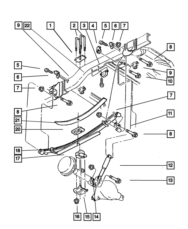 52113025AA - Rear Suspension: Spring Clip for Mopar Image image