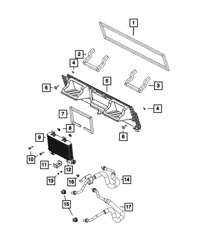 68443844AA - Cooling: Radiator Seal for Mopar Image