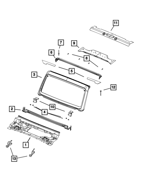 Aperture Panel, Pillar Supports and Cab Back  for 2025 Jeep Gladiator #2