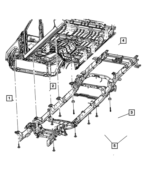 Body Hold Down for 2010 Dodge Ram 3500 #2