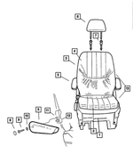 ZX571D5AA - Interior Trim: Quad Seat Cushion, Left for Mopar Image