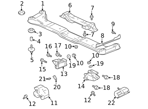 Engine & Trans Mounting for 2004 Mitsubishi Montero #0