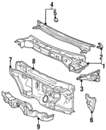 557001A010 - Body: Cowl Panel for Toyota: Corolla Image