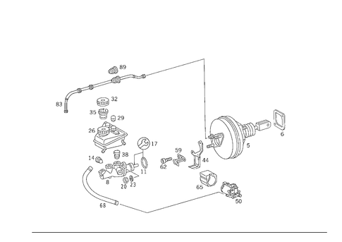 Brake Booster for 1992 Mercedes-Benz 400E #1