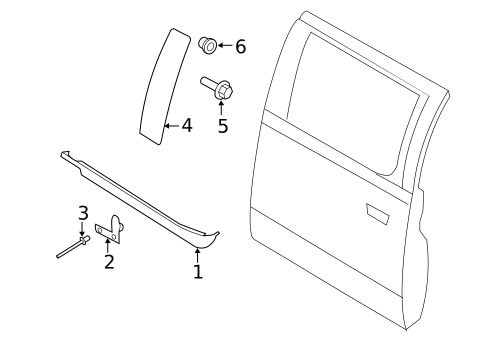 Exterior Trim - Rear Door for 2017 Ford F-250 Super Duty #0