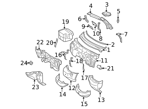 Cowl for 2005 Mercedes-Benz SLK 55 AMG&reg; #0