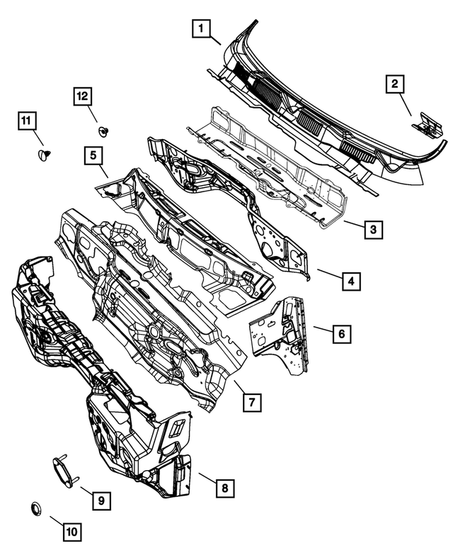 55275786AB - Body Sheet Metal Except Doors: Steering Column Support for Mopar Image