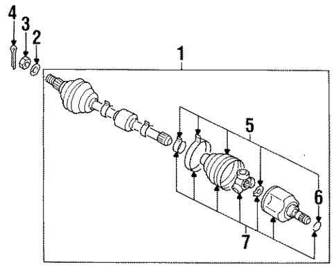 Axle Components for 1995 Mitsubishi Eclipse #0
