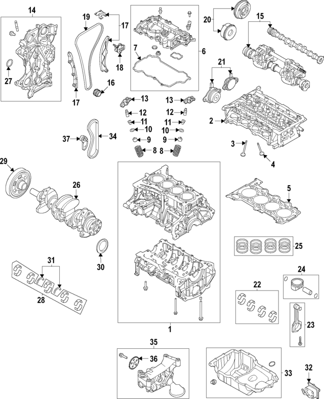 210202M040 - : Main Bearings for Kia Image