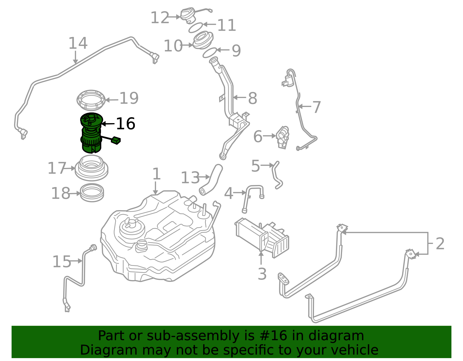 2004-2009 Mazda 3 Fuel Pump Assembly LF66-13-35XG | TascaParts.com