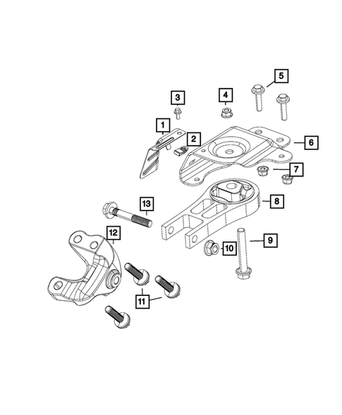 Engine Mounting for 2017 Jeep Cherokee #1